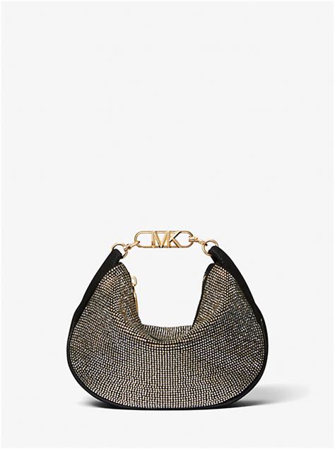 michael kors kendal|Kendall Small Embellished Suede Shoulder Bag .